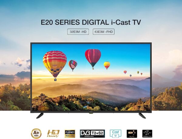 Syinix 32 Inch i-Cast LED TV, A+ Panel and Built-in Local & Satellite ...